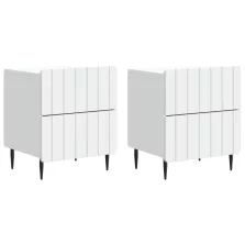   vidaXL Éjjeliszekrény 2 pcs Fehér 43 x 34,5 x 49,5 cm Szerelt Fa