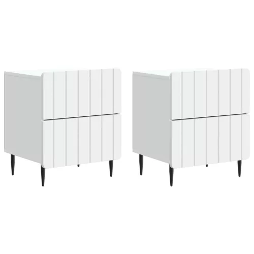 vidaXL Éjjeliszekrény 2 pcs Fehér 43 x 34,5 x 49,5 cm Szerelt Fa