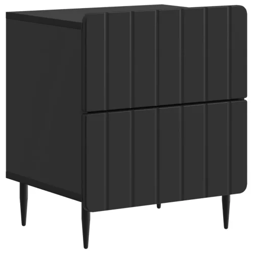 vidaXL Éjjeliszekrény fiókkal Fekete 43 x 34,5 x 49,5 cm Szerelt Fa