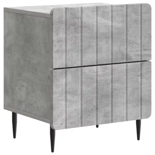 vidaXL Éjjeliszekrény Betonszürke 43 x 34,5 x 49,5 cm Szerelt Fa