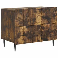   vidaXL Éjjeliszekrény Füstös Tölgy 62 x 34,5 x 49,5 cm Szerelt Fa