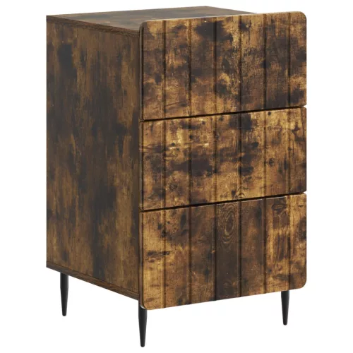 vidaXL Éjjeliszekrény fiókkal Füstös Tölgy 43x 41 x 68 cm Szerelt Fa