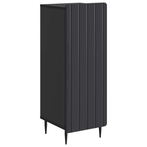 vidaXL Széf Fekete 34,5 x 33 x 92 cm Szerelt Fa