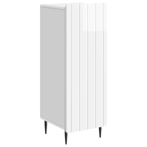 vidaXL Széf Magasfényű Fehér 34,5 x 33 x 92 cm Szerelt Fa