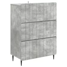   vidaXL Fiókos szekrény Betonszürke 66 x 34,5 x 92 cm Szerelt Fa
