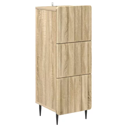vidaXL Fiókos szekrény Sonoma Tölgy 33 x 34,5 x 92 cm Szerelt Fa