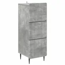   vidaXL Fiókos szekrény Betonszürke 33 x 34,5 x 92 cm Szerelt Fa