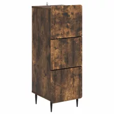   vidaXL Fiókos szekrény Füstös Tölgy 33 x 34,5 x 92 cm Szerelt Fa