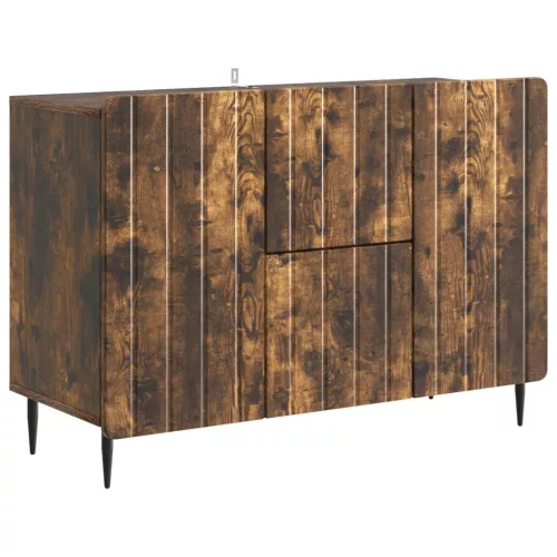 vidaXL Széf fiókkal Füstös Tölgy 89 x 34,5 x 62 cm Szerelt Fa