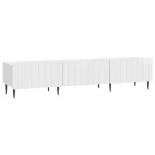   vidaXL TV szekrény Magasfényű Fehér 147 x 34,5 x 32 cm Szerelt Fa