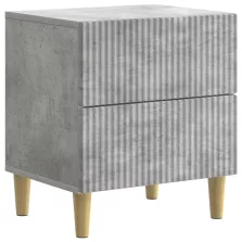   vidaXL Éjjeliszekrény fiókkal Betonszürke 43 x 34,5 x 48 cm Szerelt Fa