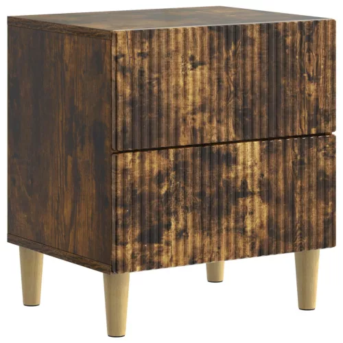 vidaXL Éjjeliszekrény Füstös Tölgy 43 x 34,5 x 48 cm Szerelt Fa