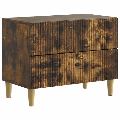 vidaXL Éjjeliszekrény Füstös Tölgy 62 x 34,5 x 48 cm Szerelt Fa