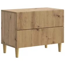   vidaXL Éjjeliszekrény Kézműves Tölgy 62 x 34,5 x 48 cm Szerelt Fa