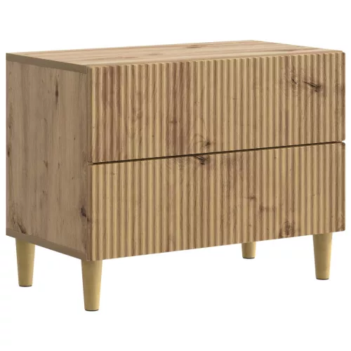 vidaXL Éjjeliszekrény Kézműves Tölgy 62 x 34,5 x 48 cm Szerelt Fa