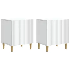   vidaXL Éjjeliszekrény 2 pcs Fehér 43 x 34,5 x 50 cm Szerelt Fa