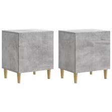   vidaXL Éjjeliszekrény 2 pcs Betonszürke 43 x 34,5 x 50 cm Szerelt Fa