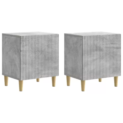 vidaXL Éjjeliszekrény 2 pcs Betonszürke 43 x 34,5 x 50 cm Szerelt Fa