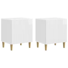   vidaXL Éjjeliszekrény 2 pcs Magasfényű Fehér 43 x 34,5 x 50 cm