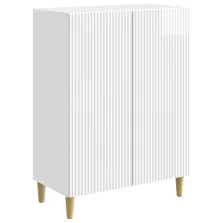   vidaXL Széf Magasfényű Fehér 66 x 34,5 x 90 cm Szerelt Fa