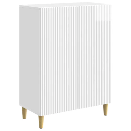 vidaXL Széf Magasfényű Fehér 66 x 34,5 x 90 cm Szerelt Fa