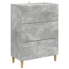   vidaXL Fiókos szekrény Betonszürke 66 x 34,5 x 90 cm Szerelt Fa
