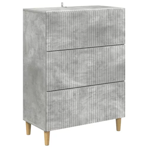 vidaXL Fiókos szekrény Betonszürke 66 x 34,5 x 90 cm Szerelt Fa