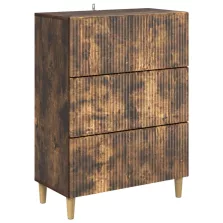  vidaXL Fiókos szekrény Füstös Tölgy 66 x 34,5 x 90 cm Szerelt Fa