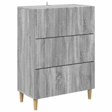  vidaXL Fiókos szekrény Szürke Sonoma 66 x 34,5 x 90 cm Szerelt Fa