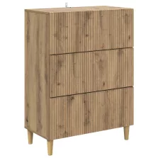   vidaXL Fiókos szekrény Kézműves Tölgy 66 x 34,5 x 90 cm Szerelt Fa