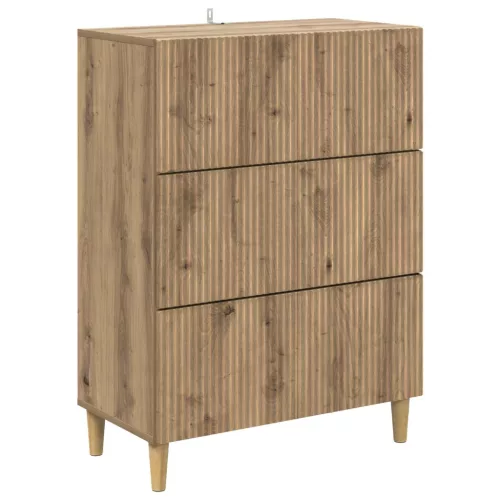 vidaXL Fiókos szekrény Kézműves Tölgy 66 x 34,5 x 90 cm Szerelt Fa