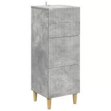   vidaXL Fiókos szekrény Betonszürke 33 x 34,5 x 90 cm Szerelt Fa