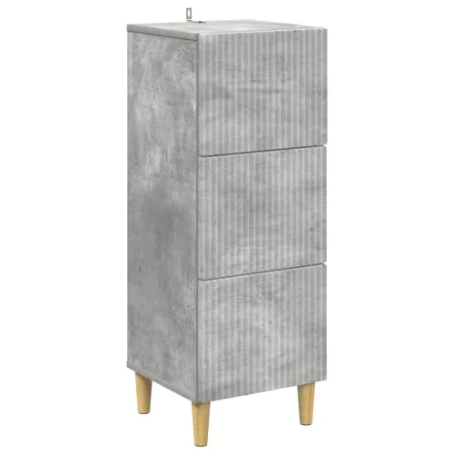 vidaXL Fiókos szekrény Betonszürke 33 x 34,5 x 90 cm Szerelt Fa