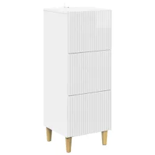   vidaXL Fiókos szekrény Magasfényű Fehér 33 x 34,5 x 90 cm Szerelt Fa