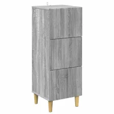   vidaXL Fiókos szekrény Szürke Sonoma 33 x 34,5 x 90 cm Szerelt Fa