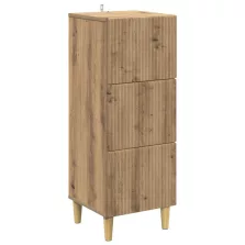   vidaXL Fiókos szekrény Kézműves Tölgy 33 x 34,5 x 90 cm Szerelt Fa
