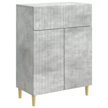   vidaXL Széf fiókkal Betonszürke 66 x 34,5 x 90 cm Szerelt Fa