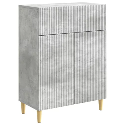 vidaXL Széf fiókkal Betonszürke 66 x 34,5 x 90 cm Szerelt Fa