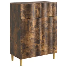   vidaXL Széf fiókkal Füstös Tölgy 66 x 34,5 x 90 cm Szerelt Fa