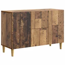 vidaXL Széf fiókkal Antik Fa 89 x 34,5 x 60 cm Szerelt Fa