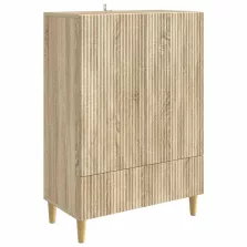   vidaXL Széf fiókkal Sonoma Tölgy 66 x 34,5 x 95 cm Szerelt Fa