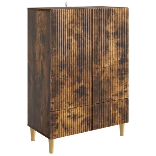 vidaXL Széf fiókkal Füstös Tölgy 66 x 34,5 x 95 cm Szerelt Fa