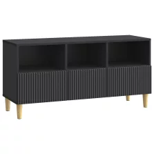   vidaXL TV szekrény fiókkal Fekete 102 x 34,5 x 50 cm Szerelt Fa