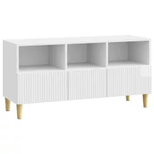   vidaXL TV szekrény Magasfényű Fehér 102 x 34,5 x 50 cm Szerelt Fa