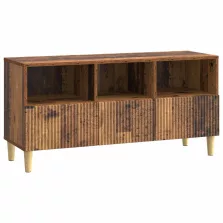   vidaXL TV szekrény fiókkal Antik Fa 102 x 34,5 x 50 cm Szerelt Fa