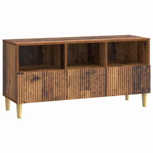 vidaXL TV szekrény fiókkal Antik Fa 102 x 34,5 x 50 cm Szerelt Fa