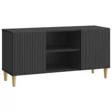 vidaXL TV szekrény Fekete 102 x 34,5 x 50 cm Szerelt Fa