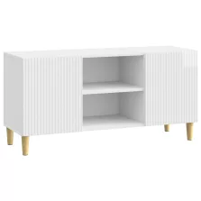   vidaXL TV szekrény Magasfényű Fehér 102 x 34,5 x 50 cm Szerelt Fa