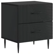   vidaXL Éjjeliszekrény fiókkal Fekete 43 x 34,5 x 47,5 cm Szerelt Fa