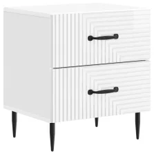   vidaXL Éjjeliszekrény Magasfényű Fehér 43 x 34,5 x 47,5 cm Szerelt Fa